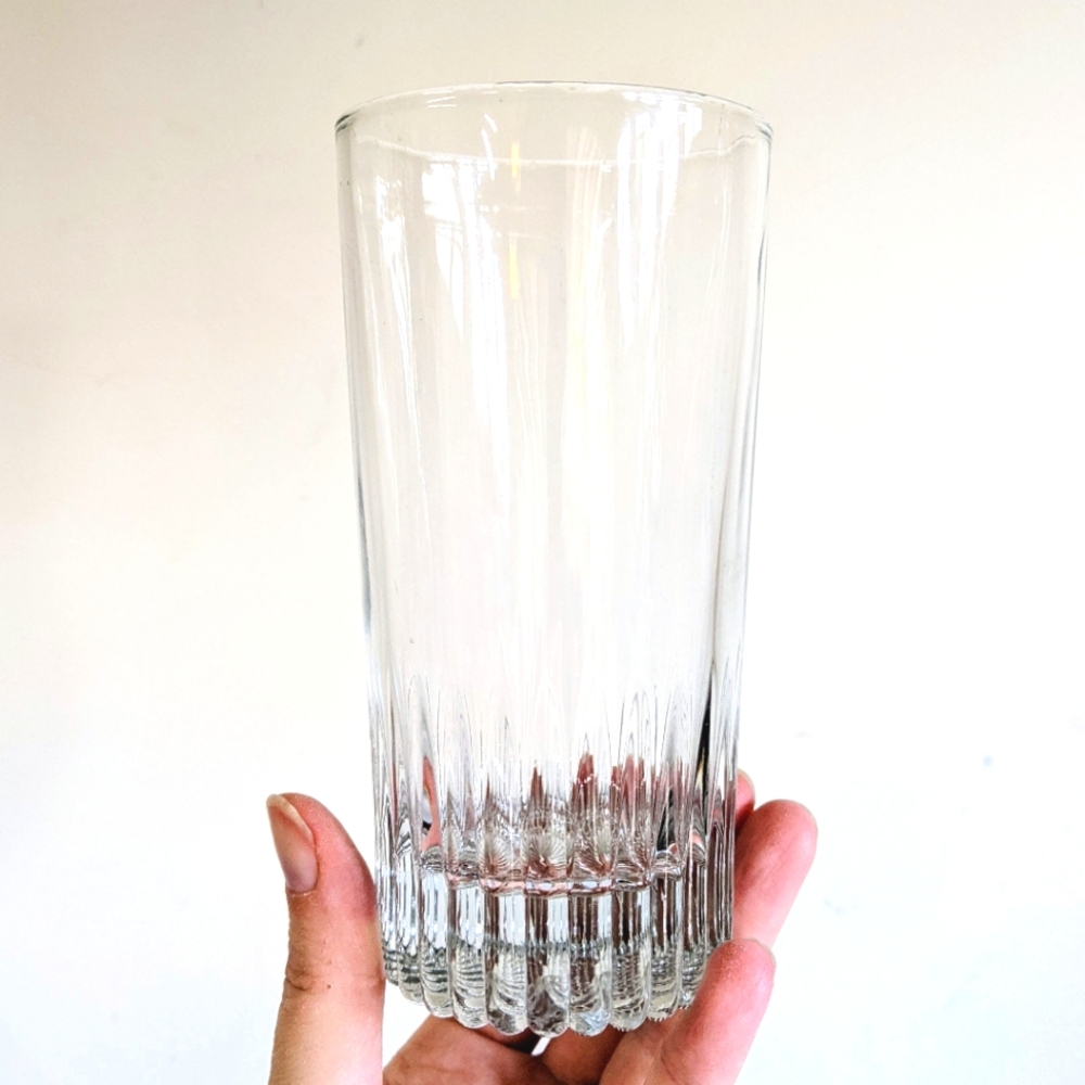 Set of 4 weighted bottom vintage highball / iced tea glasses / cocktail glasses